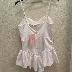 White FashionNova Romper